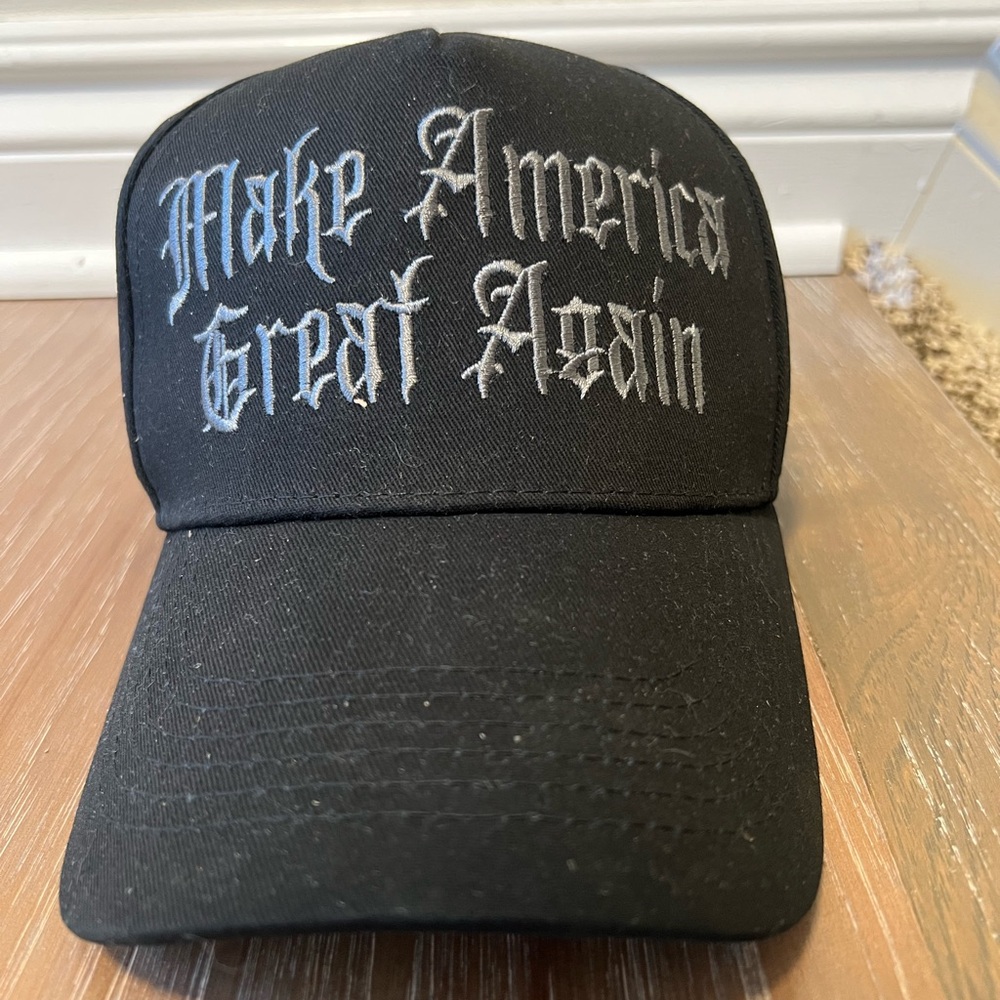 President Donald Trump Dark Gothic MAGA Make America Great Again Hat Elon Musk